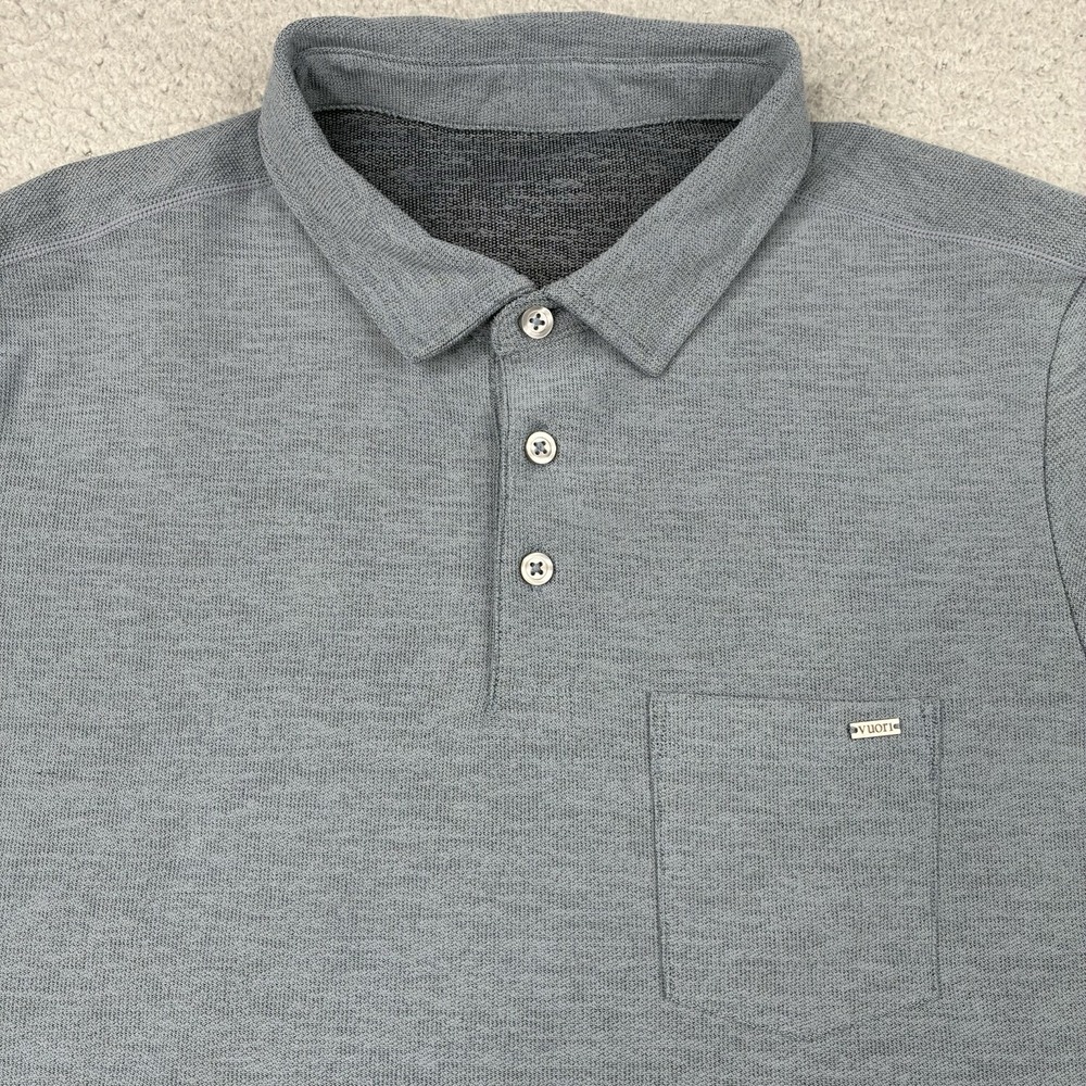 Vuori Ace Polo Men's Small Blue Performance Golf Shirt Short Sleeve V164